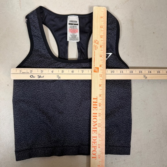 Gymshark Womens B4A4S Animal Print Lace Up Back Sports Bra Top Grey Medium - Picture 5 of 5
